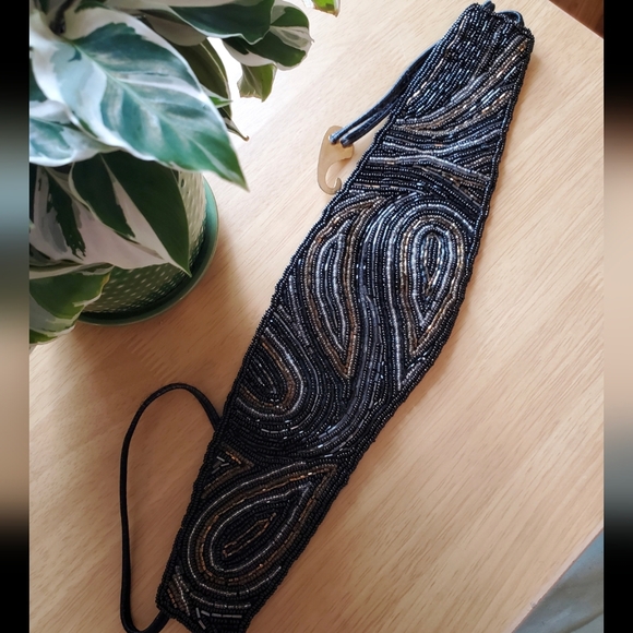 Vintage Lord & Taylor beaded belt - Picture 2 of 7